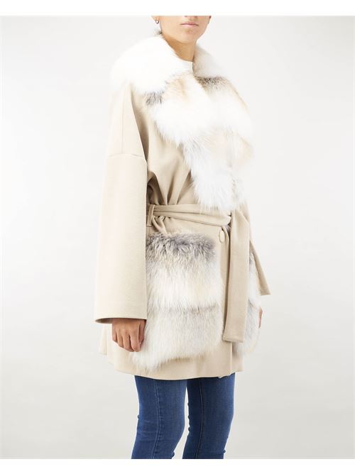 Coat with real fur insert Yes London YES LONDON | Coat | CD118935